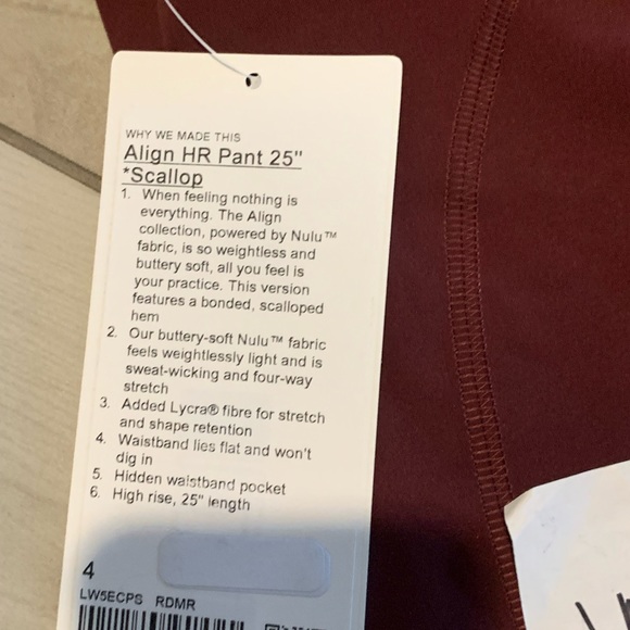 Lululemon Align Pant 25” Scalloped - Picture 8 of 8